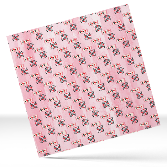 XOXOXO TICTACTOE La Vieja 12x12 " Permanent Printed Vinyl