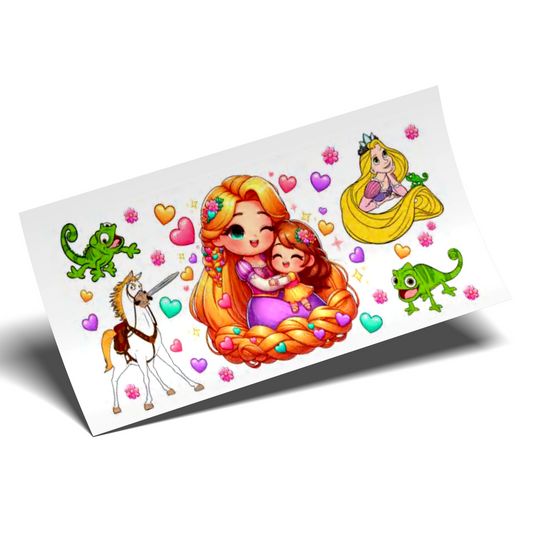 uv dtf Cup Wrap Sticker  - UV DTF Baby comic Rapunzel