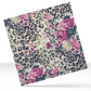 Pink Flowers Animal Print background 12x12 " Printed  Permanent Vinyl