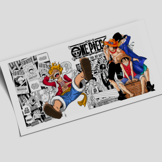 UV DTF Wrap Stickers - Comic One Piece Anime - 16oz libbey