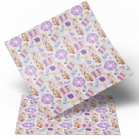 Printed Vinyl Sheet Golden Bailarina  Printed 12x12 " Permanent Vinyl