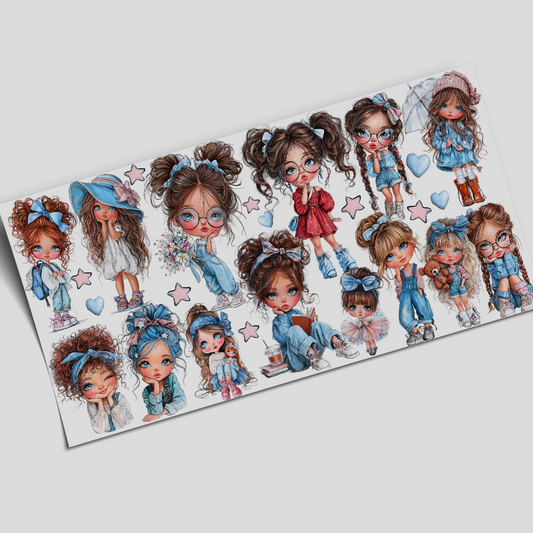 Cup Wrap Sticker  - UV DTF whymsical Baby Girls