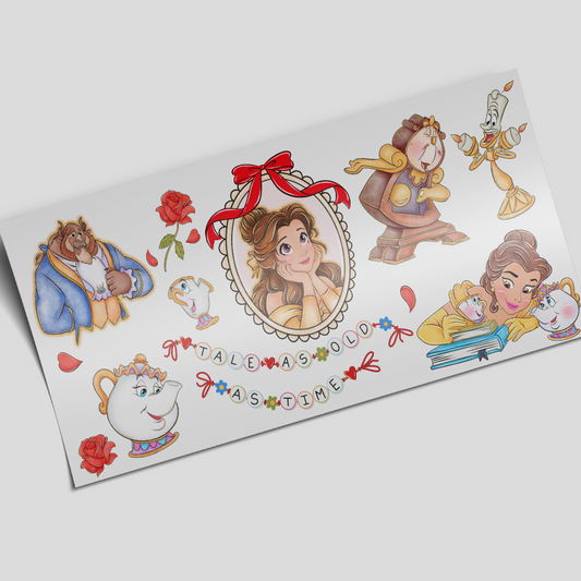 UV DTF Stickers Wrap -  Belle tale as old