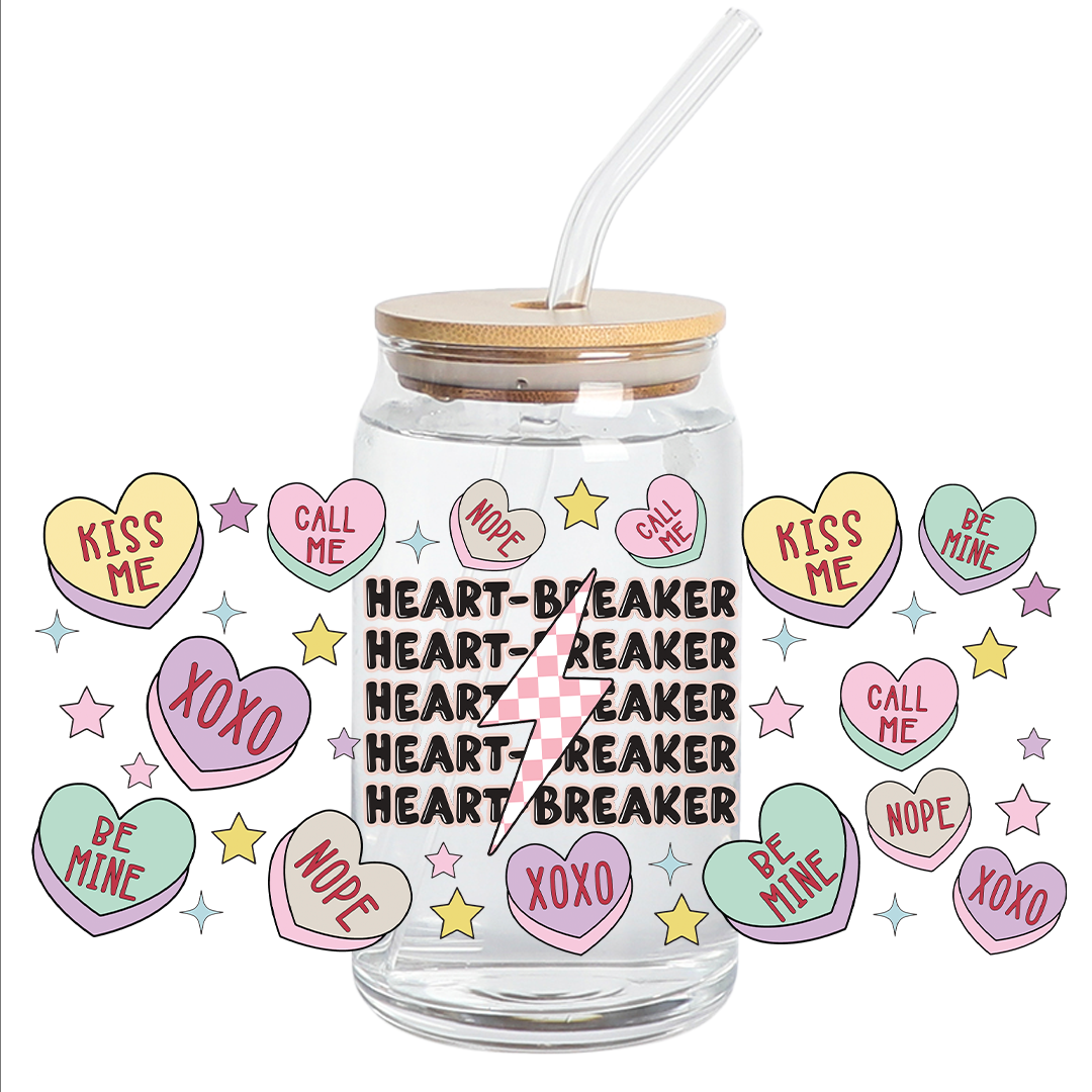 Cup Wrap UV DTF Stickers - Heart Breaker