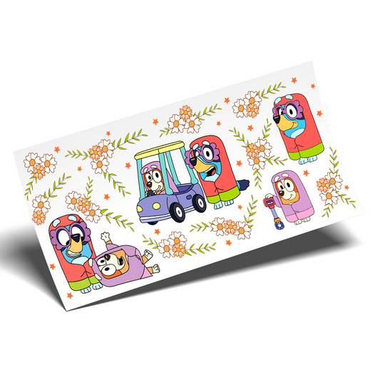 Cup Wrap Stickers UV DTF - More Bluey  cup Wrap