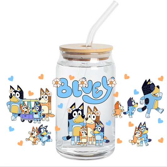 Cup Wrap UV DTF Stickers Wraps - Bluey Pets Libbey cup Wrap - Stickers