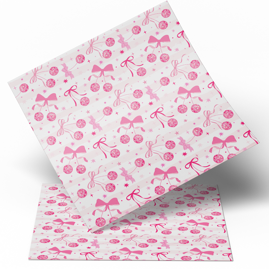 Printed Vinyl Sheet Disco Coquette Printed 12x12 " Permanent Vinyl