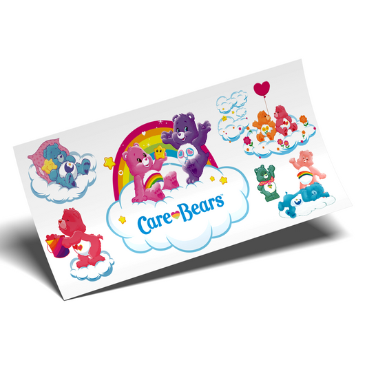 UV DTF Stickers Wraps  - Ositos Care bears