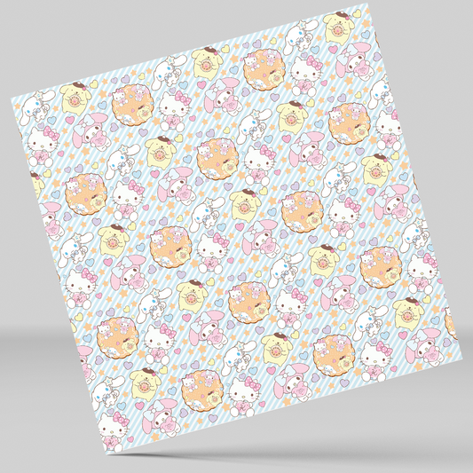 12x12" Permanent Printed Vinyl - Cookies Kitty