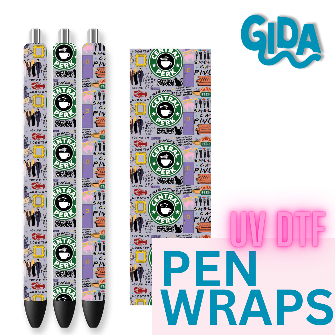 Pen Wrap UV DTF - Friends Pen Wrap