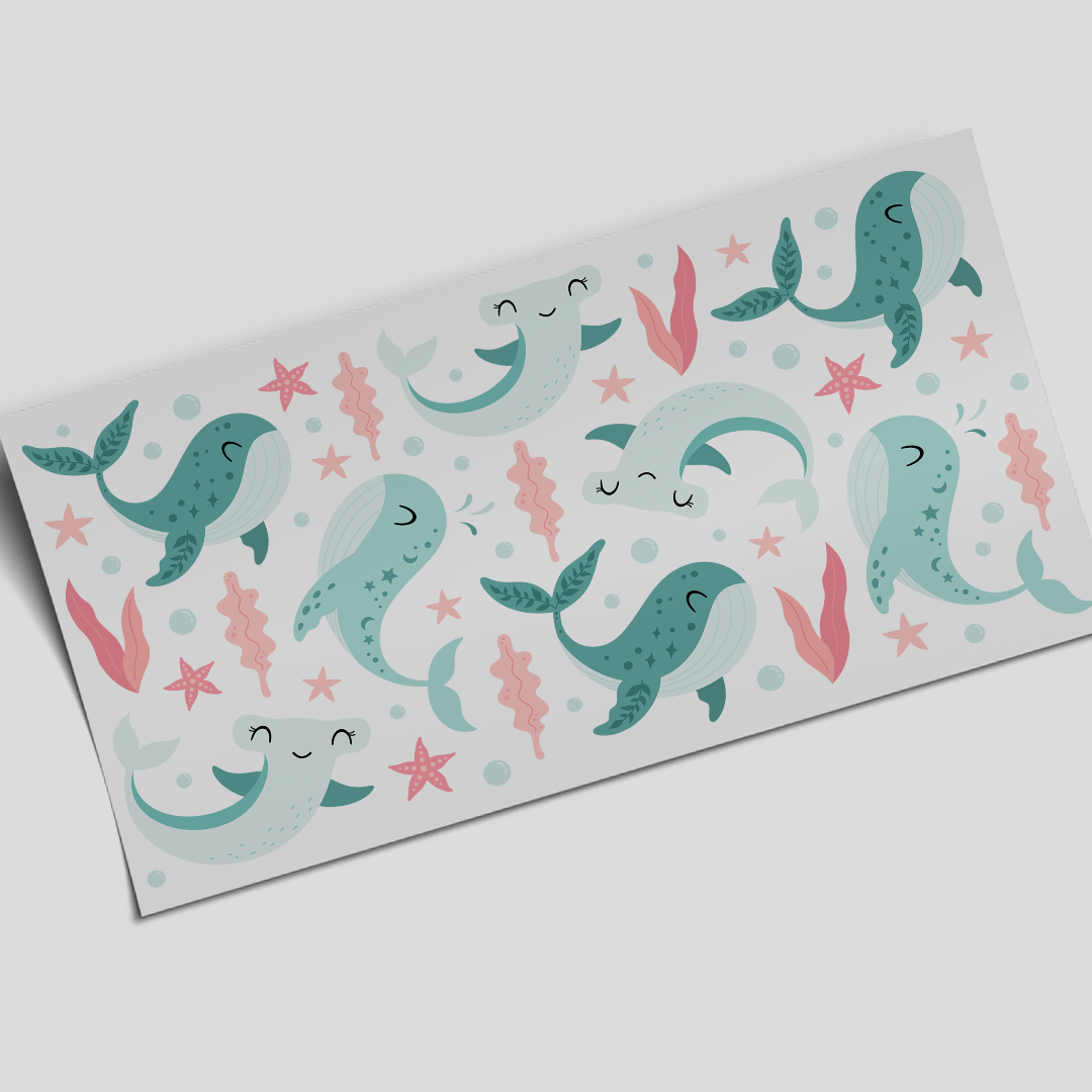Cup Wrap Sticker UV DTF -  Sea Life