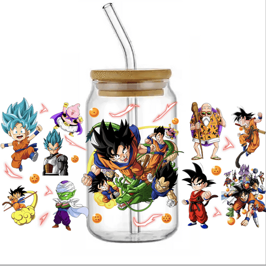 UV DTF Stickers Wrap - Dragon Ball Z Libbey Wrap