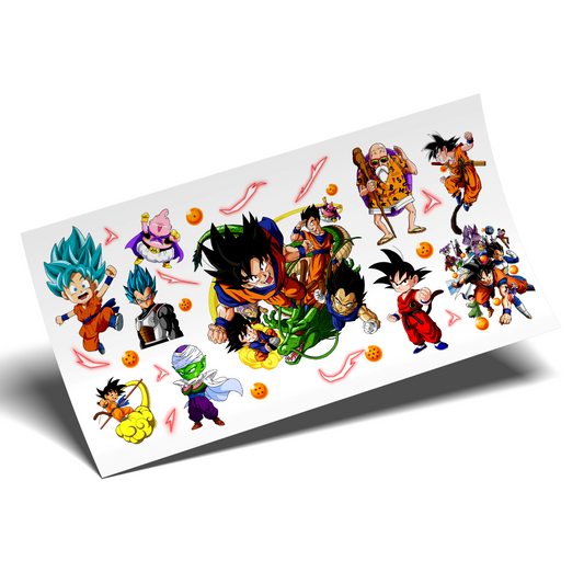 UV DTF Stickers Wrap - Dragon Ball Z Libbey Wrap