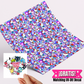 High Quality Printed Adhesive Vinyl – Permanent Finish 12x12" Kitty Pattern Purple seamless / Free Uvdtd decal