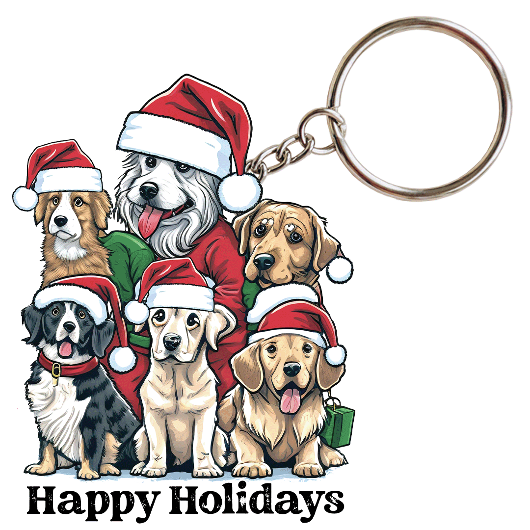 DIY - Puppies Christmas Acrylic Tags Ornament set