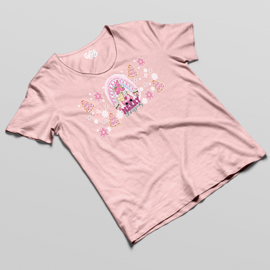 DTF - Pink Gnome Christmas Textil