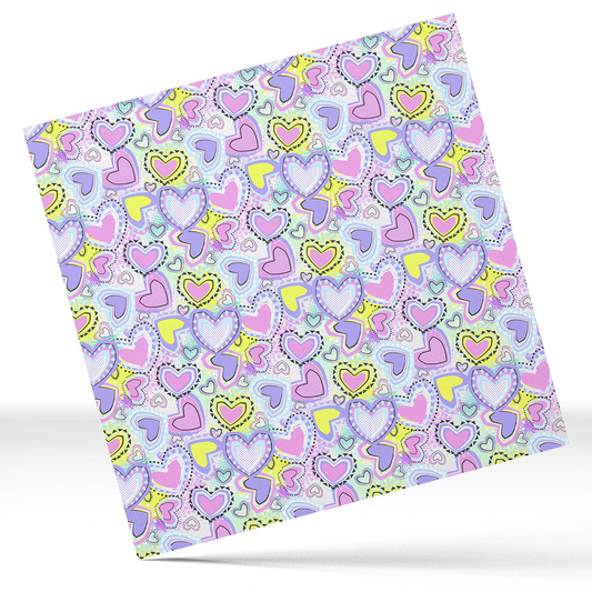 12x12 Permanent Patterned Vinyl - Dots - Purple