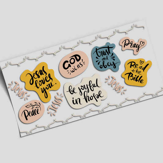 Cup Wrap Uv Dtf Sticker - God Wins