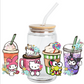 UV DTF Stickers Wraps  -  Hello Kitty and Friends libbey cup Wrap