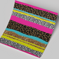 12x12" Permanent Printed Vinyl - Neon Animal Print Stripes