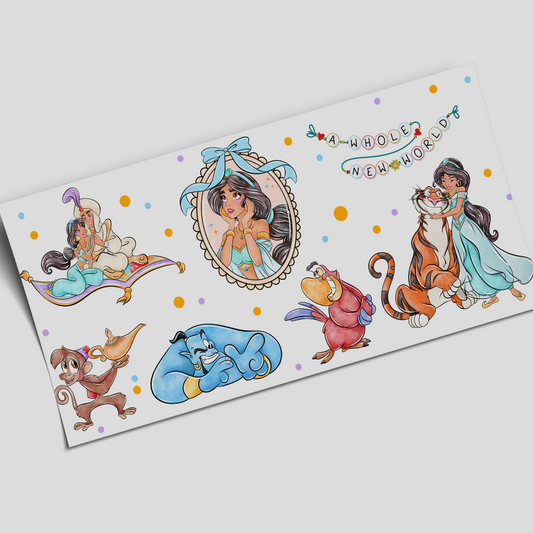 Cup Wrap Sticker  - UV DTF Princess Jasmine