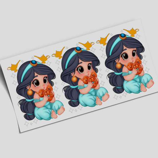 UV DTF Wrap Stickers - Jasmine 3 cuttest- 16oz libbey