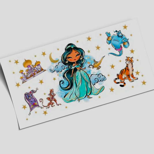 UV DTF Wrap Stickers - Jasmine cuttest - 16oz libbey