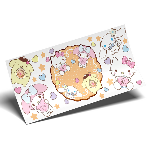 Cup Wrap Sticker UV DTF -  Hello Kitty Cookies Wrap
