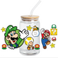 UV DTF - Luigi Mario Glass Can Wrap 12 oz