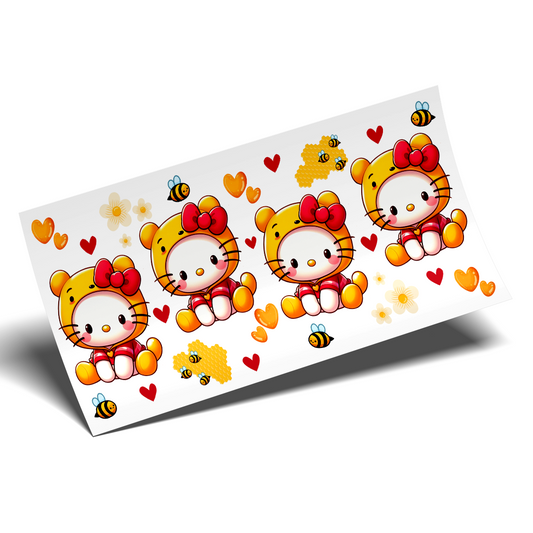 Cup Wrap Stickers UV DTF - Winnie kitty