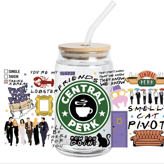UV DTF  WRAP -  Friends Libbey cup Wrap