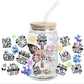 UV DTF - Faith with cross and Big butterfly Libbey Wrap