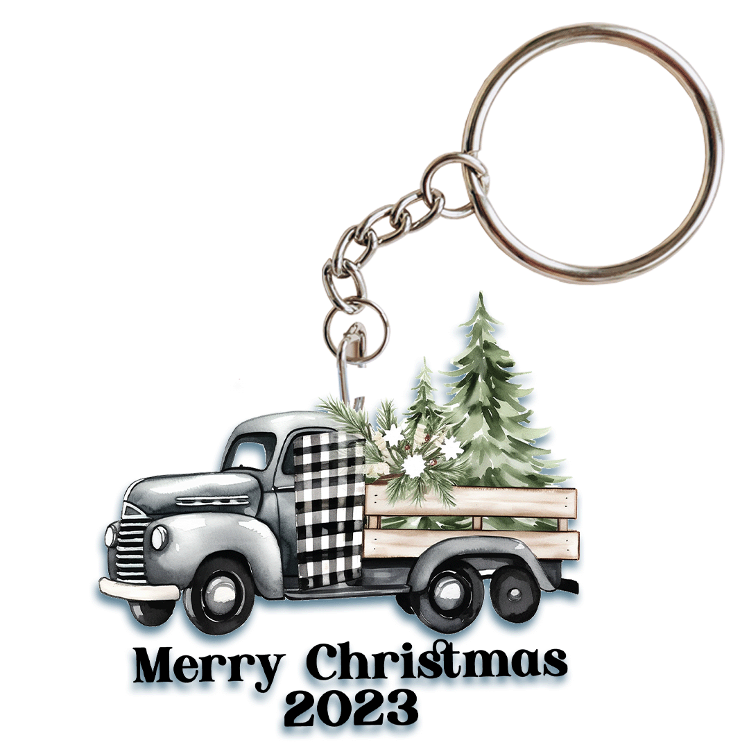 DIY - Christmas Trucks Acrylic Tags Ornament set