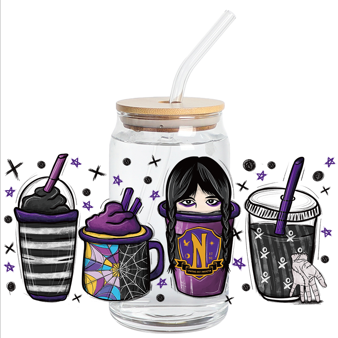 Cup Wrap Uv Dtf Sticker -  Nevermore Merlin libbey cup Wrap