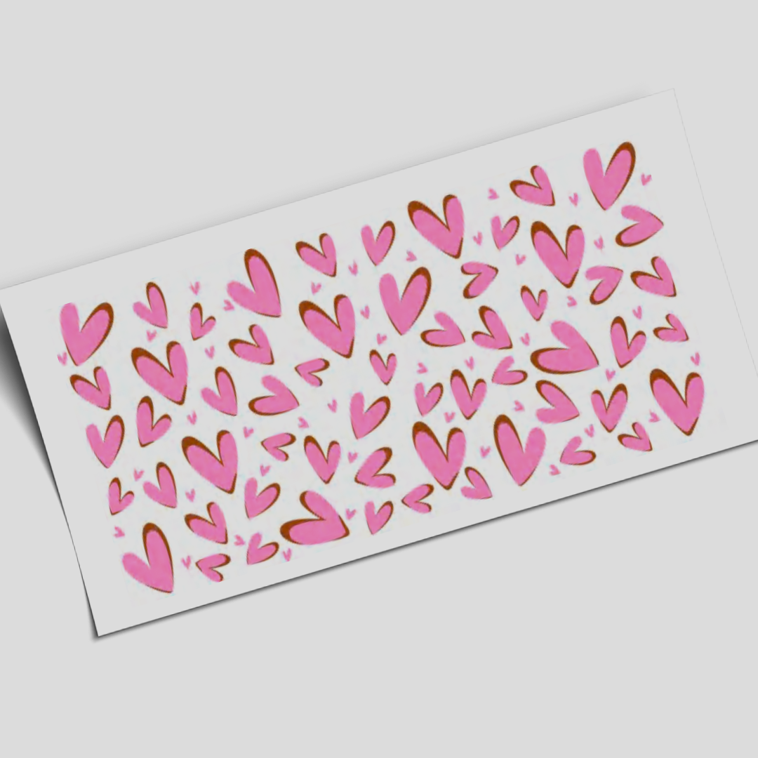 Cup Wrap Uv Dtf Sticker - Mini Hearts libbey cup Wrap