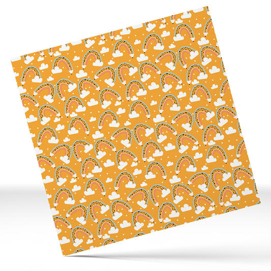 12x12 inches Permanent Patterned Vinyl - Mustard Pencil