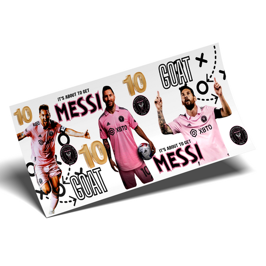 Cup Wrap Stickers UV DTF Wrap - Messi 16oz Libbey cup Wrap