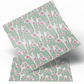 Printed Vinyl Sheet Pink Flowers and Cactus  12x12 " Permanent Vinyl