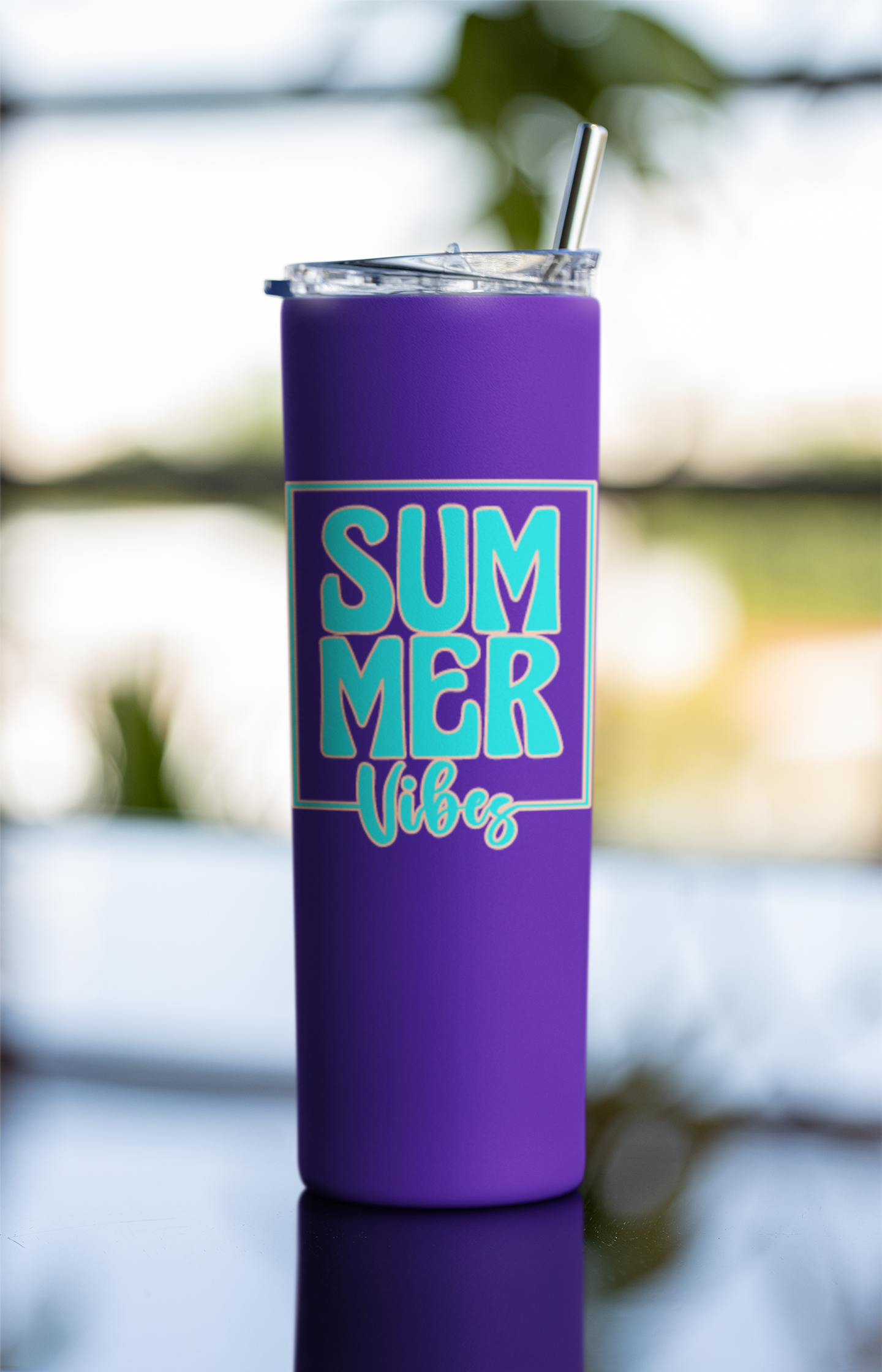UV DTF STICKER - Summer Vibes mint letters