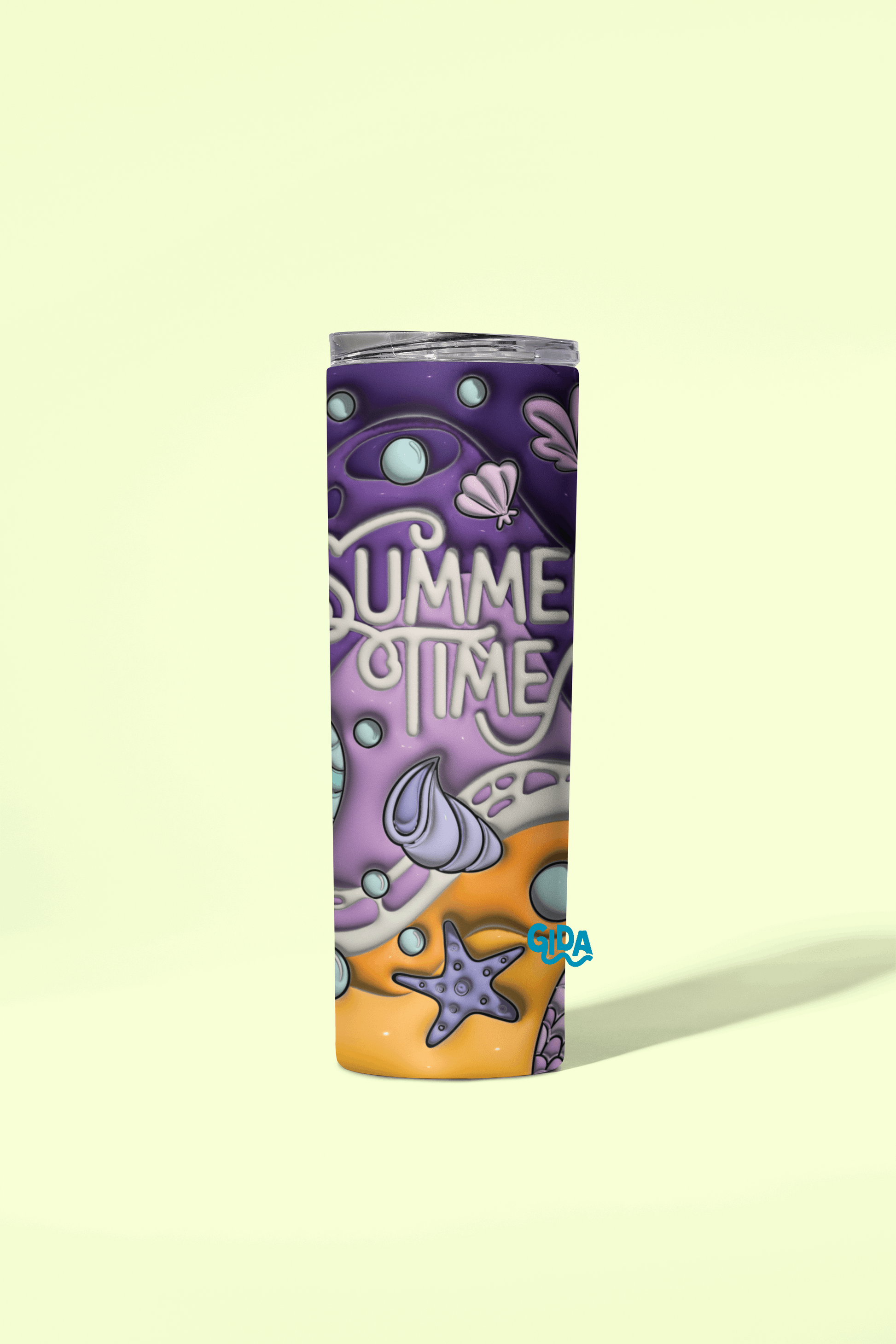 3D - PURPLE SUMMER  Straight 20oz Tumbler wrap Vinyl