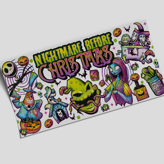 UV DTF Wrap Stickers - Nightmare Before Christmas   - 16oz libbey