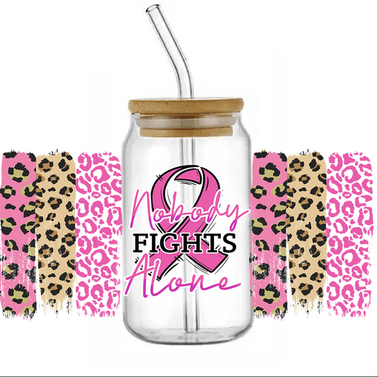 UV DTF Stickers Wraps  - Cancer fighters Libbey cup Wrap