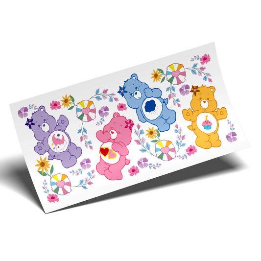 UV DTF Stickers Wraps  - Ositos cariñosos Libbey  Wrap