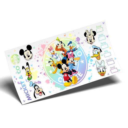 Cup Wrap Stickers UV DTF - Painting With Friends Glass Can Wrap 16 oz