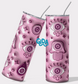 3D Pink Turkish Hamsa and Eyes Straight 20oz Tumbler Wrap Vinyl - Unique Tumbler printed vinyl