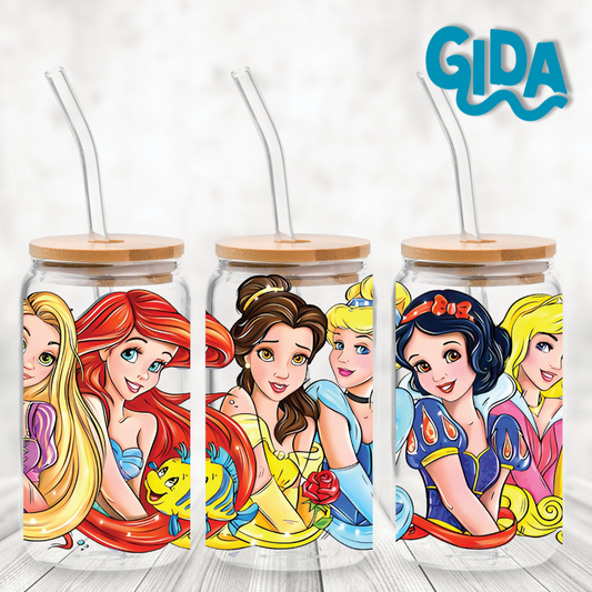 UV DTF WRAP - Nuevas princesas Libbey cup Wrap - STICKER