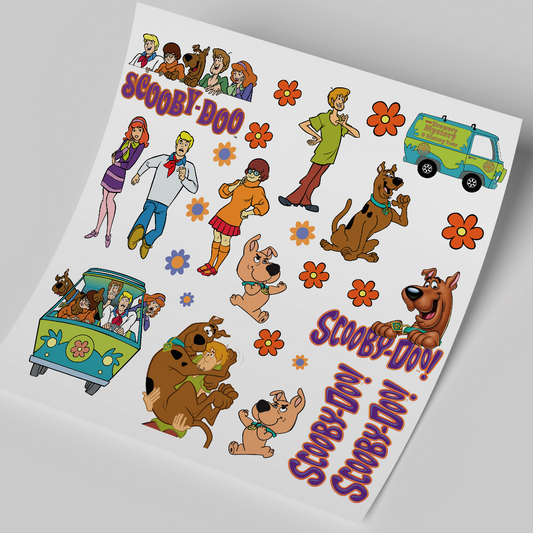 UV DTF Sheet - Scooby Doo Sheet  10x10 inches