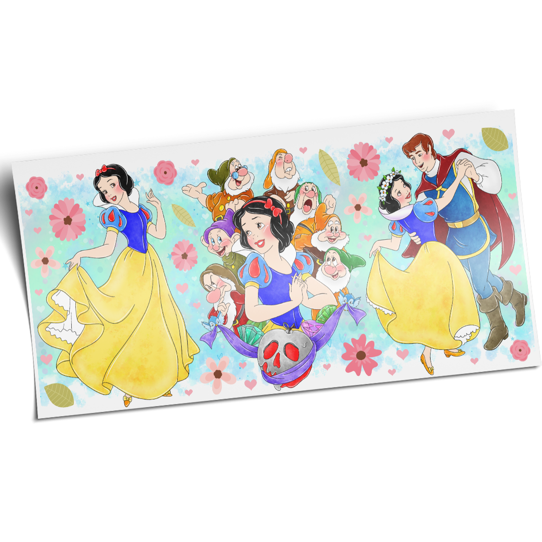 UV DTF Stickers Wrap -  Snow White Dancing with the Dwarfs