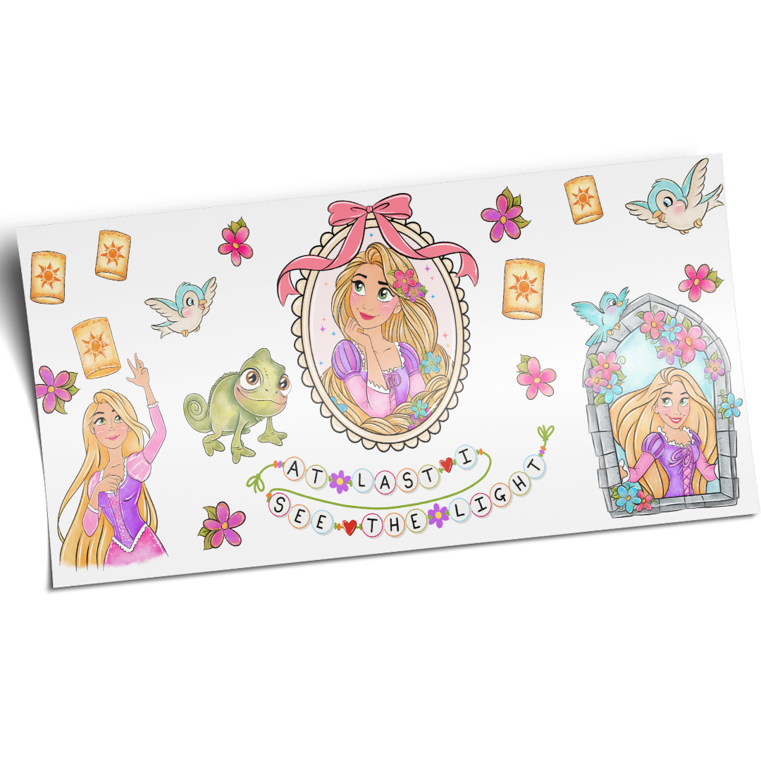 UV DTF Stickers Wrap -  Rapunzel see the light