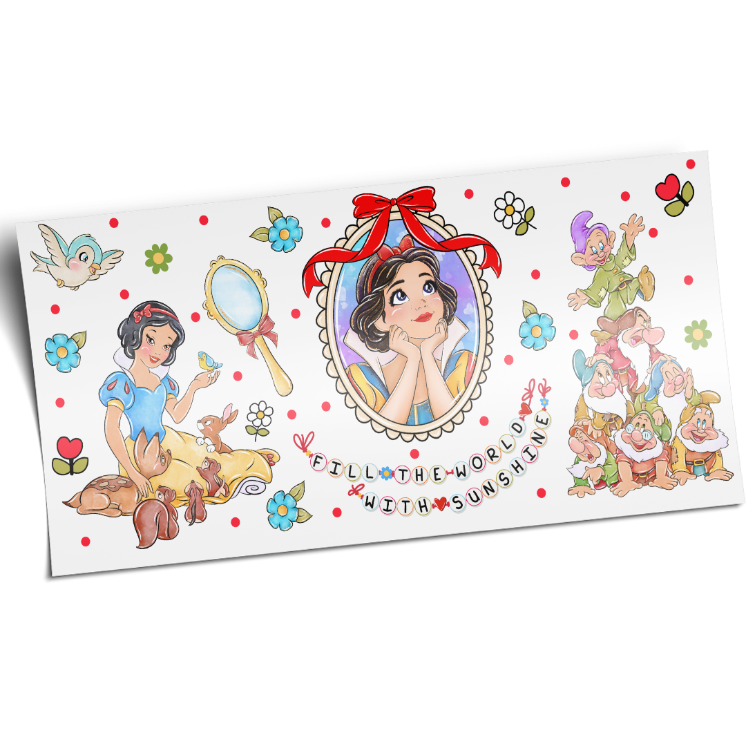 UV DTF Stickers Wrap -  Snow White fill the World